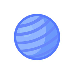 planet neptune. Flat style. Space science astronomy icon symbol. Vector Illustration.