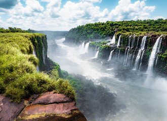 waterfall in the forest iguazu falls 