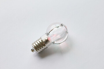  mini light bulb isolated on white background. 