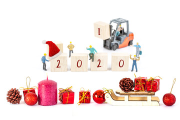 object Christmas decoration design isolated on white background.