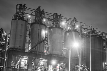 京浜工業地帯の工場夜景