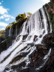waterfall in the mountains iguazu falls 