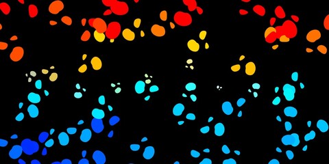 Dark blue, red vector backdrop with chaotic shapes.