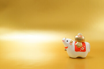 丑年の年賀状・新年素材（2021年新年干支）