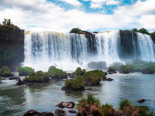 Fototapeta premium waterfall in the jungle iguazu falls 