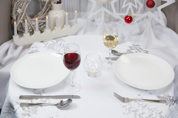 table set for a wedding reception