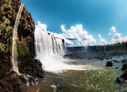 waterfall in park iguazu falls © Dmitrii