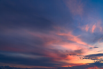 sunset in the dusk sky clouds evening on twilight 