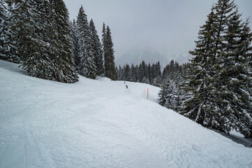 Ski slope on mountain Sonnenkopf