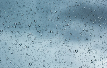 water drops on glass