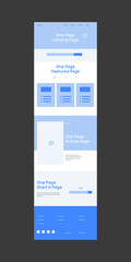 Web design wireframe template for business modern flat vector