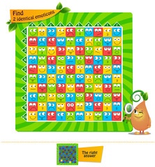 find 2 identical emoticons