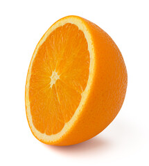 Orange slices isolated on white background, clipping path, full depth of field..