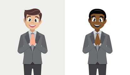 Thailand businessman pay respect.