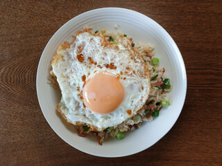 Fried Egg with Rice, Asian Food