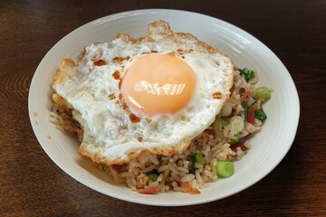 Fried Egg with Rice, Asian Food