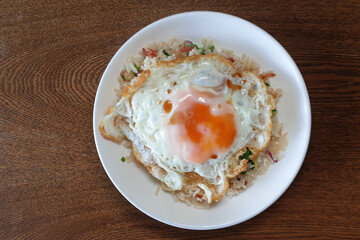 Fried Egg with Rice, Asian Food