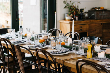 Countryside table design for indoor for breakfast and dinner