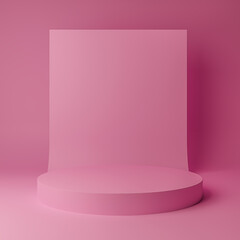 Abstract geometric shaped podium background. 3d rendering