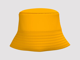 Fototapeta premium Blank bucket hat. 3d rendering, 3d illustration