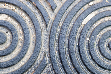 Black color of overlap circle shape textured background
