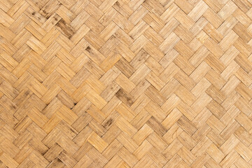 Closed up of wood weave craft textured background