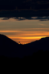 mountain landscape at sunset
