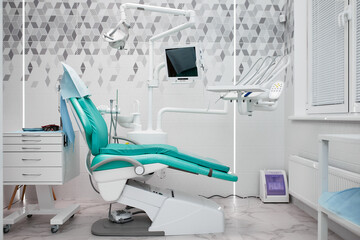 Interior of a dentist's office and special equipment