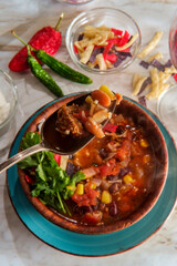 Mexican Chorizo Taco Soup