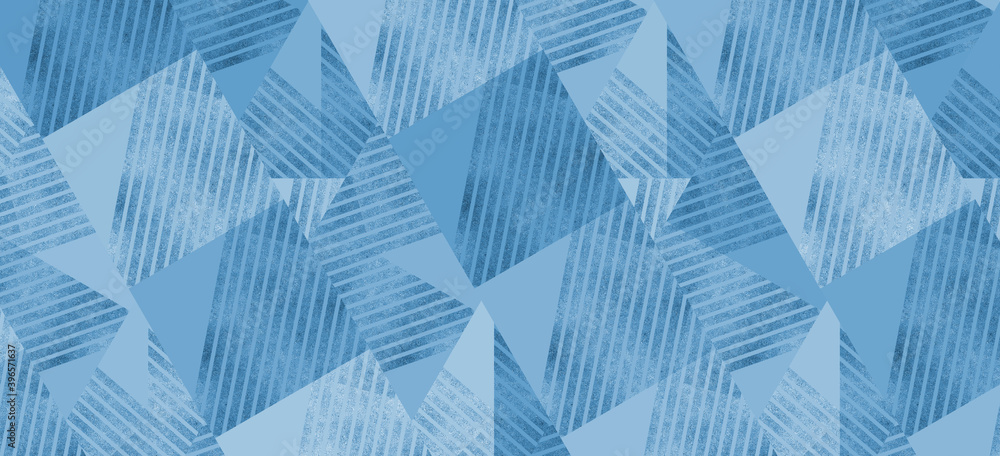 Poster blue abstract background with layers squares in modern geometric layers