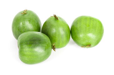 mini kiwi baby fruit an isolated on white background