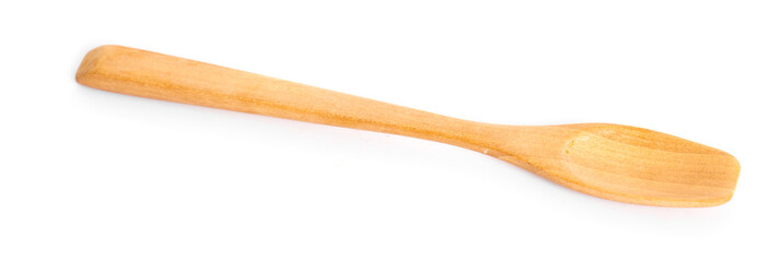 Wooden spoon isolated on white background