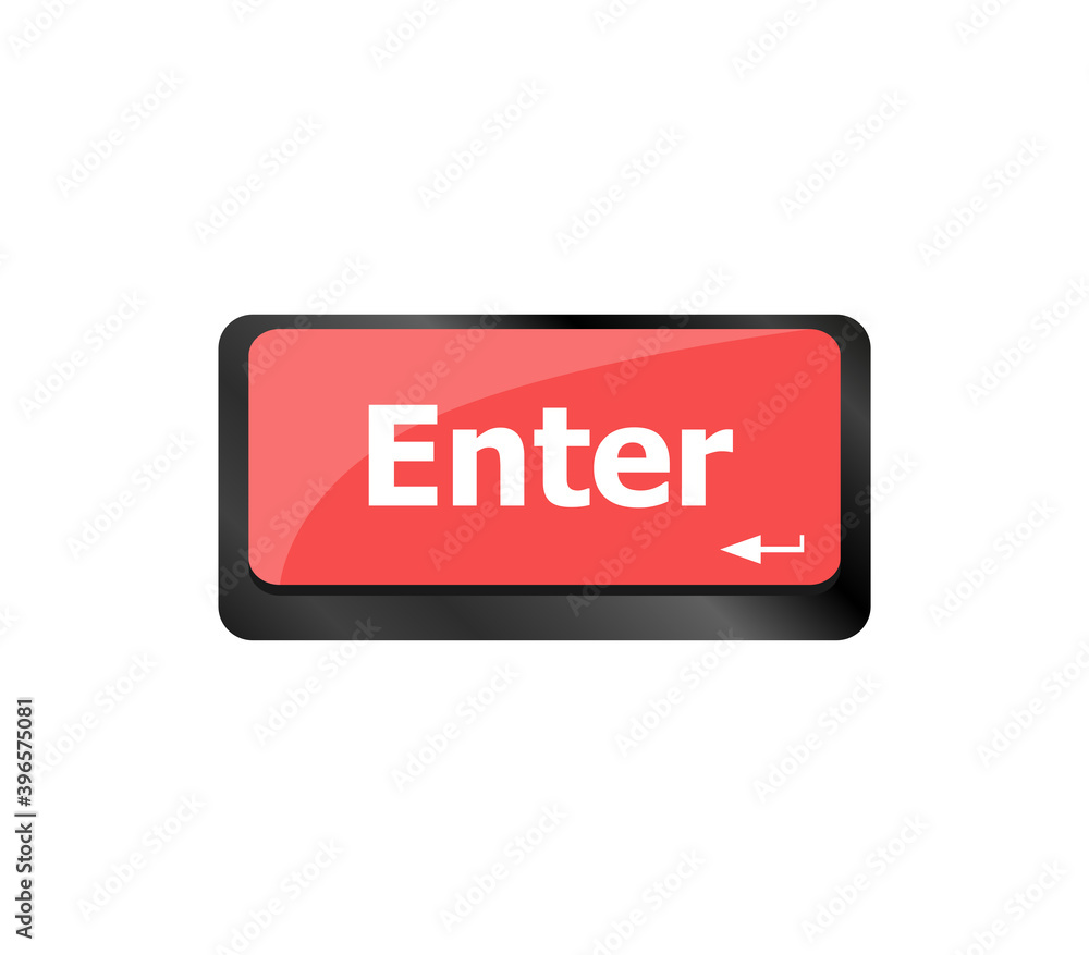 Poster message on keyboard enter key, for online support concepts