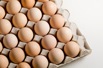 Eggs in cardboard packaging