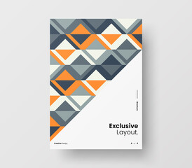 Abstract corporate identity report cover. Geometric vector business presentation design layout. Amazing company illustration brochure template.