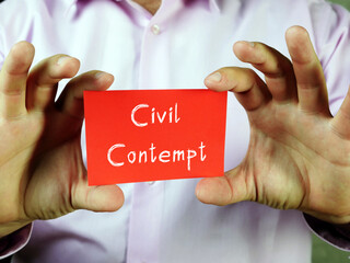 Civil Contempt sign on the page.