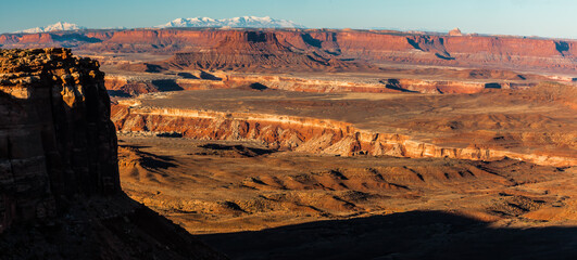 The Orange Cliffs and The Henry Mountains, Canyonlands National Park, Utah, USA
