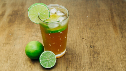 traditional Colombian drink made of panela and lemon for hot place