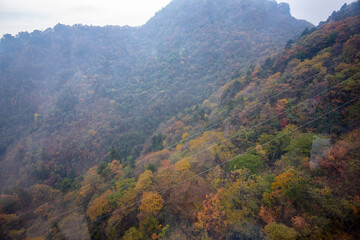 Amazing autumn landscape at Wudang Mountain.