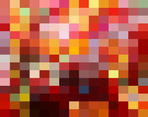 Abstract Multi Red geometric Background, Creative Design Templates. Pixel art Grid Mosaic, 8 bit vector background.
