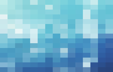 Abstract Blue geometric Background, Creative Design Templates. Pixel art Grid Mosaic, 8 bit vector background.