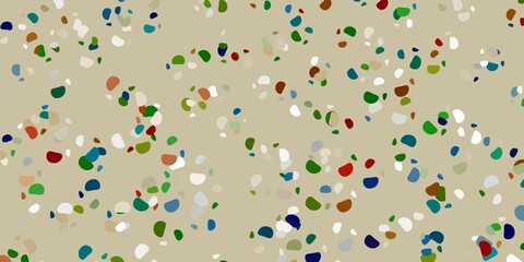 Light green, red vector backdrop with chaotic shapes.