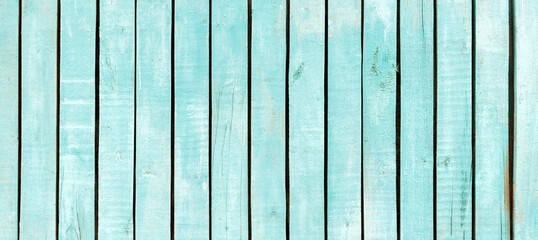 blue old wooden fence. wood palisade texture. planks background