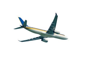 Airplane Isolated on white background with clipping path.