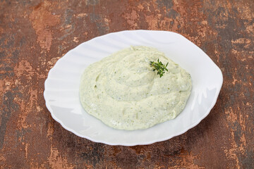 Cottage cream snack with herbs