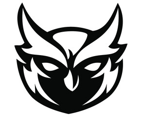 owl silhouette logo for esports club and game app