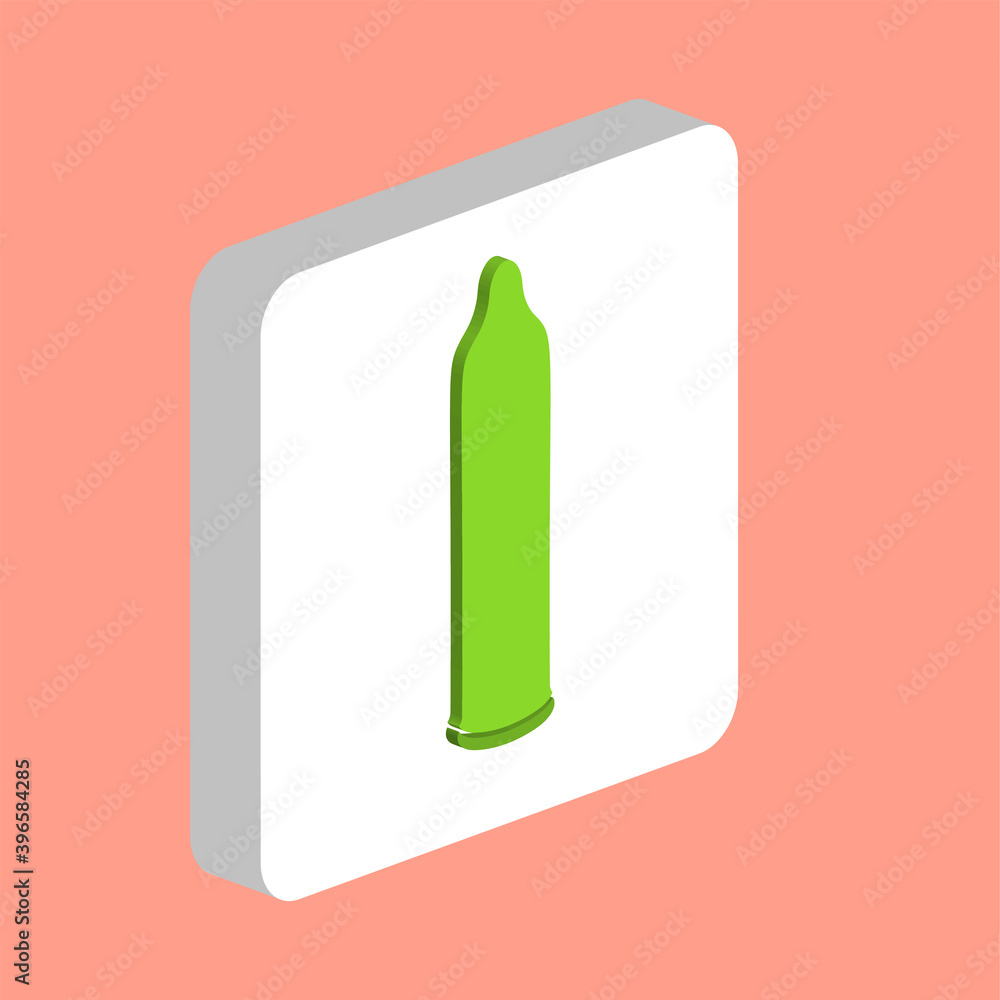 Poster condom simple vector icon. illustration symbol design template for web mobile ui element. perfect co