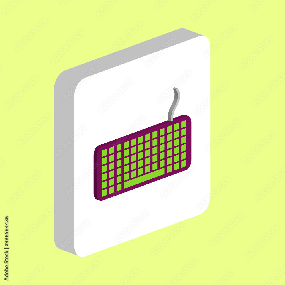 Poster keyboard simple vector icon. illustration symbol design template for web mobile ui element. perfect 