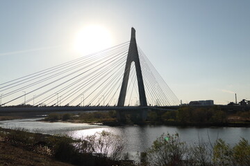 Fototapeta na wymiar The scenery along the Jinju River