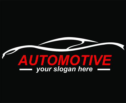 sports car vector silhouette logo. racing car logo